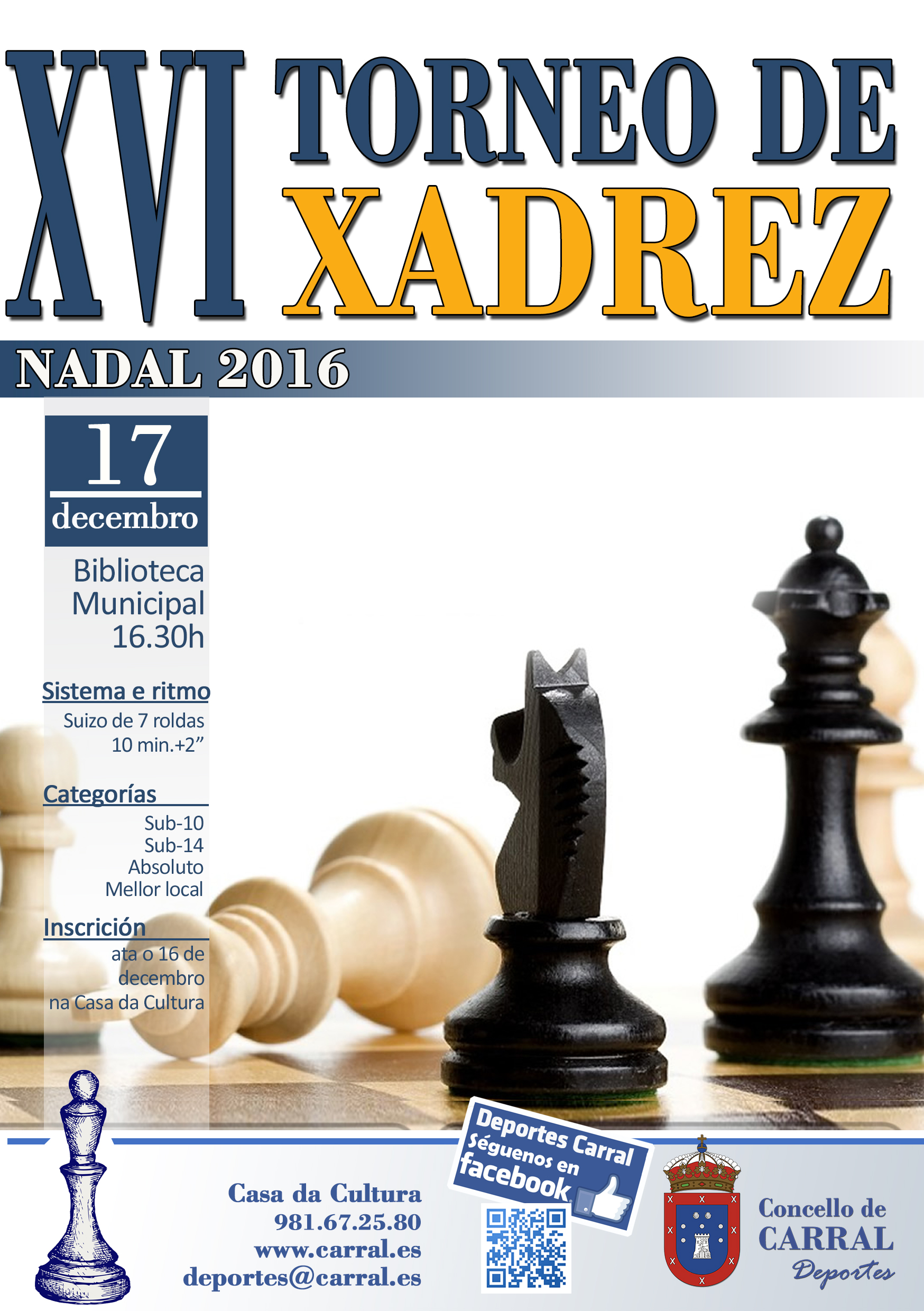 XVI Torneo Xadrez Nadal 2016 en Carral