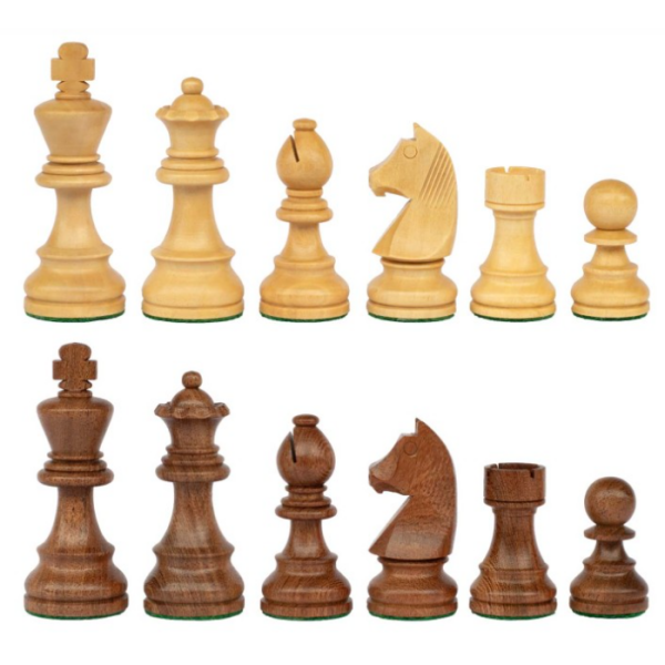 Piezas de Ajedrez German Knight Staunton 6 Acacia - Imagen 4