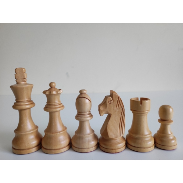 Conjunto Europeas Staunton 5 con tablero caoba con coordenadas - Imagen 6