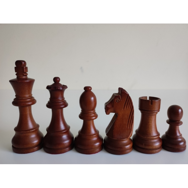 Conjunto Europeas Staunton 5 con tablero caoba con coordenadas - Imagen 7