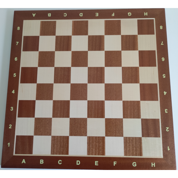 Conjunto Europeas Staunton 5 claras con tablero caoba con coordenadas - Imagen 7
